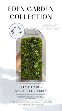 Dense Fern Faux Floral Frame