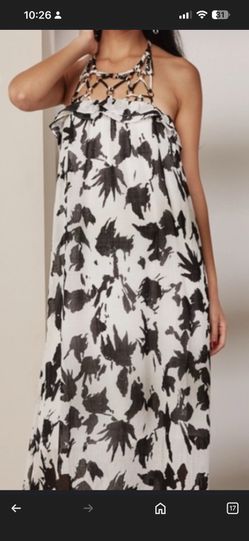 Moon River abstract maxi dress