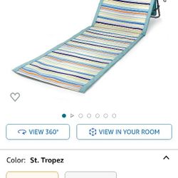 Portable Beach Lounge Chair/Matt Set Of 2