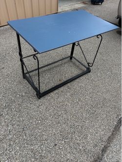 Blue Top Wrought Iron Style(Wooden Top)