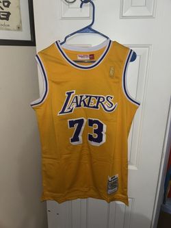 Dennis Rodman yellow Lakers jersey size xl