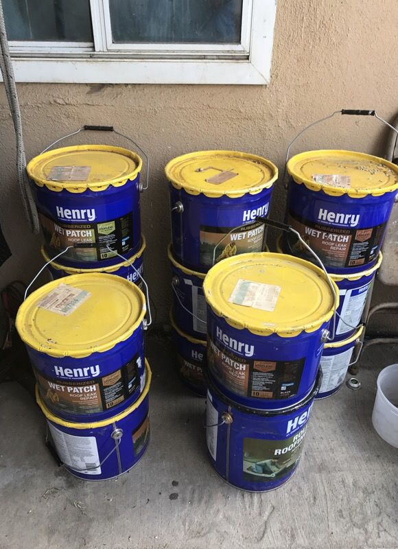 Wet and dry patch roof leak repair chapapote Henry 208r