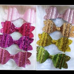 Solid shinny hair bows🎀