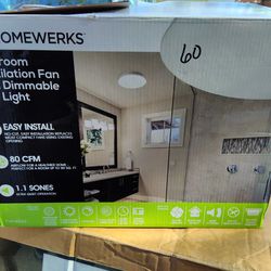 Homewerks Bathroom Exhaust Fan With Led Light