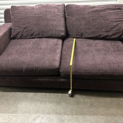 Prune Purple Deep Slouch Couch & Oversized Chair