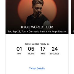 Kygo Tickets Sept 28th