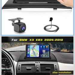 2+64G for 2006 BMW X3 E83 2004-2010 Hikity Android 15 Car Stereo with Wireless Carplay Android Auto, 9 Inch Touch Screen Radio GPS HiFi WiFi Bluetooth