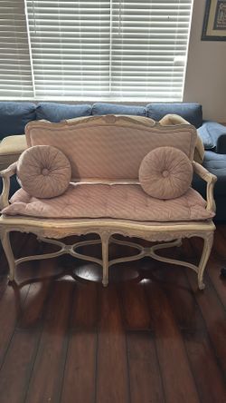 Pink Antique Decorative Bench
