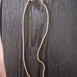 18 Inch 18k Gold Rope Chain