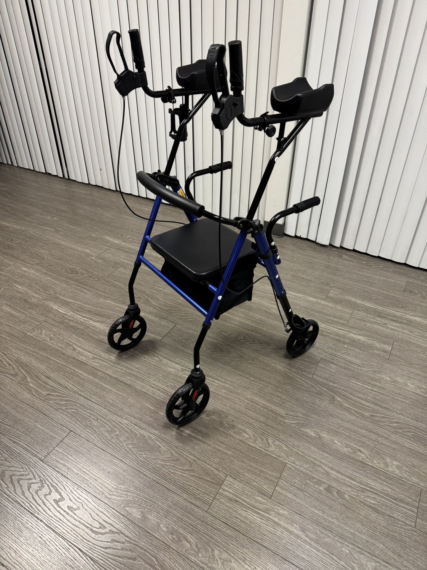 New / Upright Walker Rollator Perfect For Back Or Leg Problems Or Extra Tall Person