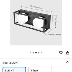 Vanity Light For Bathroom, Led Bathroom Light, 2 Light