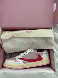 Nike Jordan 1 Low Travis Scott Tropical Pink Size 3Y