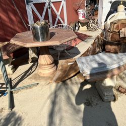 Cement Table 4 Stools Make Offer 