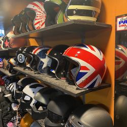 New Retro Dot Open Face Motorcycle 3/4 Helmet S $75+