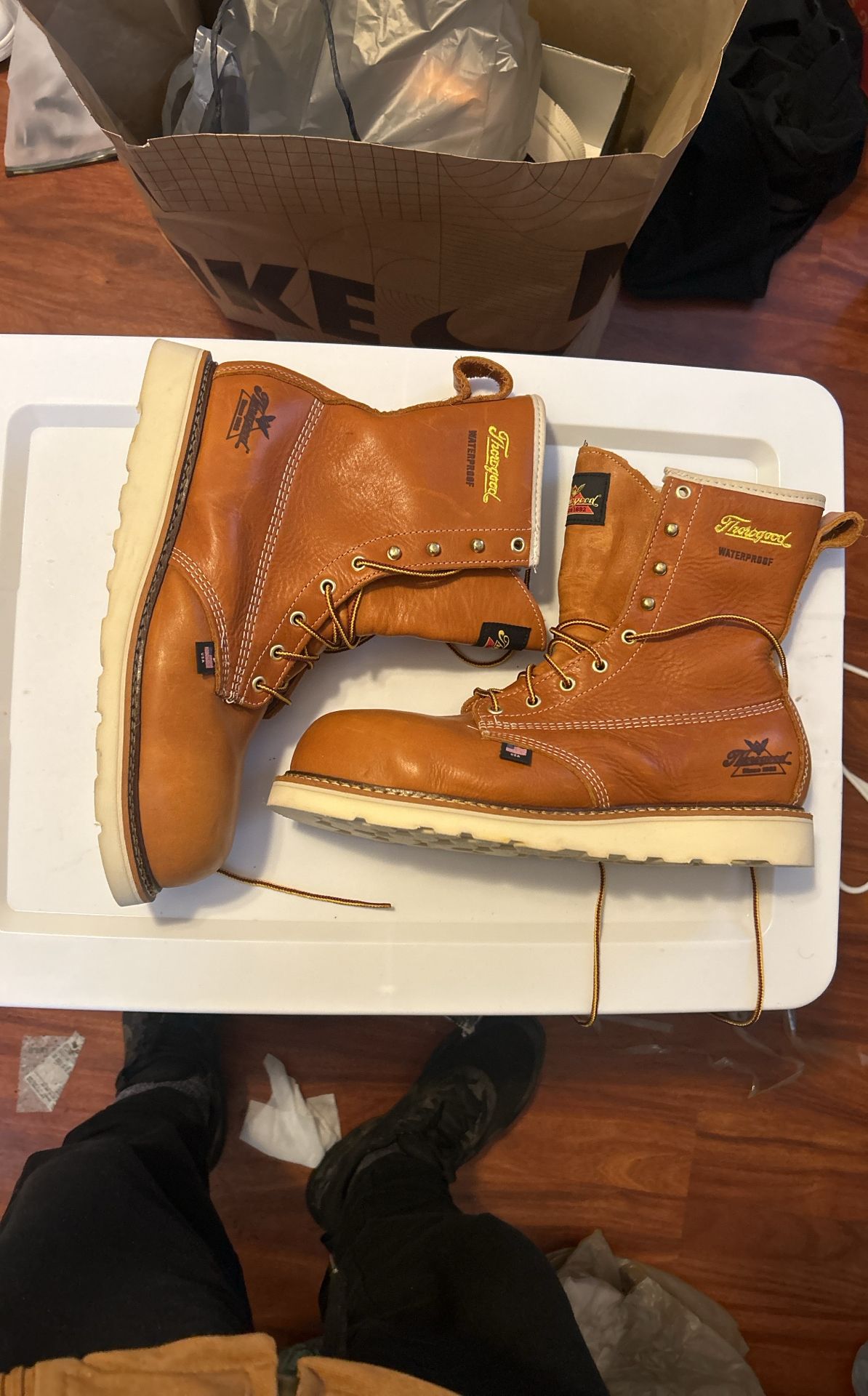 New Men Thorogood Steel Toe Boots