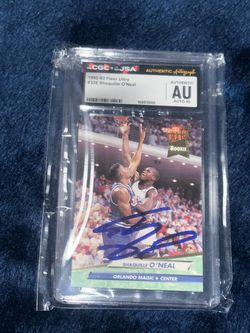 1992-93 Fleer Ultra Shaquille O'Neal Rookie Auto CGC/JSA AU 10