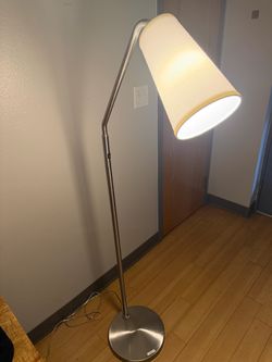 Adjustable Floor Lamp with Drum Shade