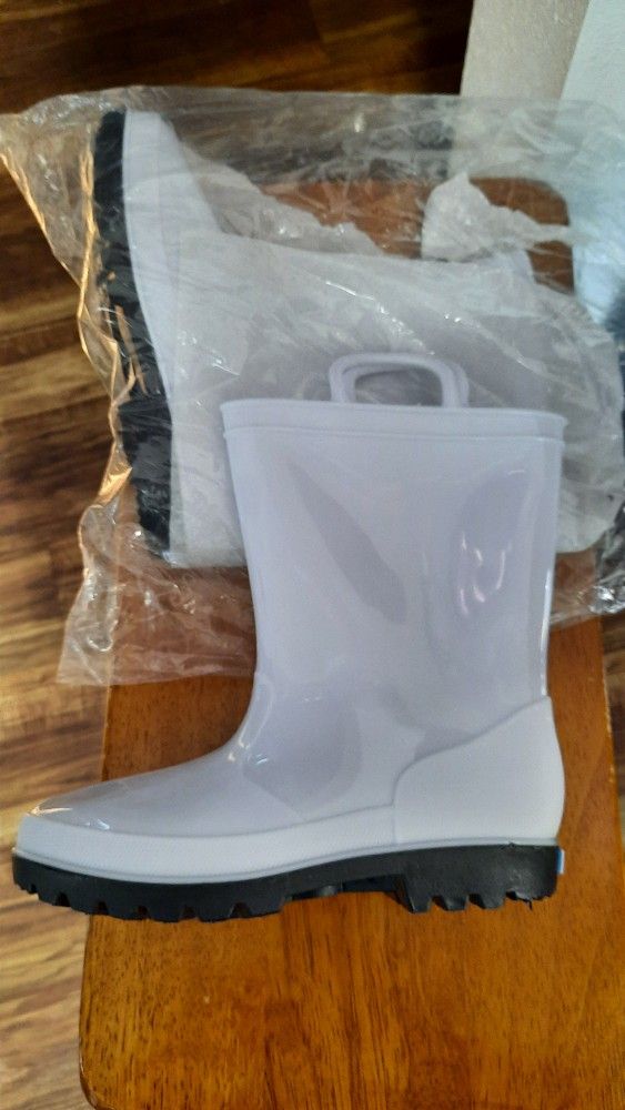 Toddler & Kid Size White Rain Boots