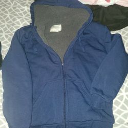Mens Large zip up hoodie with wool inside