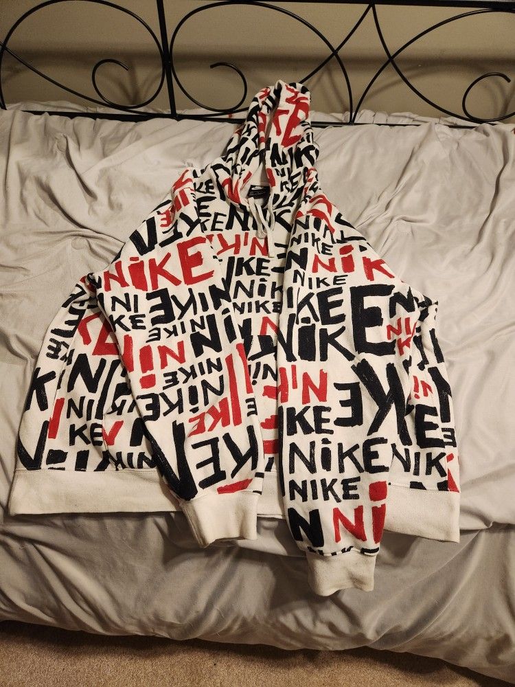 Xl Mens Red Black & White NIKE Hoodie