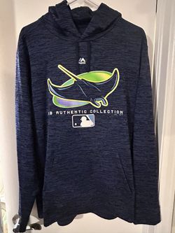 Majestic Tampa Bay Devil Rays Hoodie Men’s Medium MLB Authentic Collection 