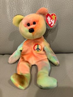 Peace beanie baby