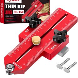Saker Thin Rip Jig Table Saw Jig Guide, Making Repetitive Narrow Strip Cuts, Fit for 3/4" x 3/8" Slots, for Table Saw Band Saw Router Table @Tools-941