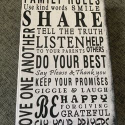 Family Rules Book Coffee Table Hidden Storage Box