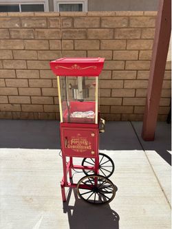 Vintage Style Popcorn Machine with Cart 🍿