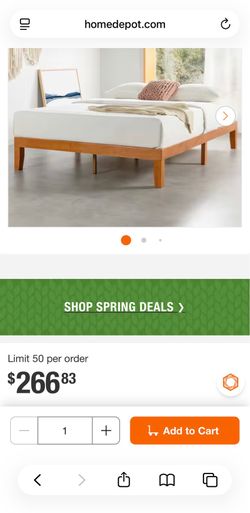 King size bed frame