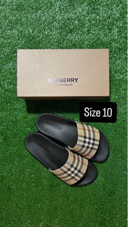 Burberry black slides size 10 men’s