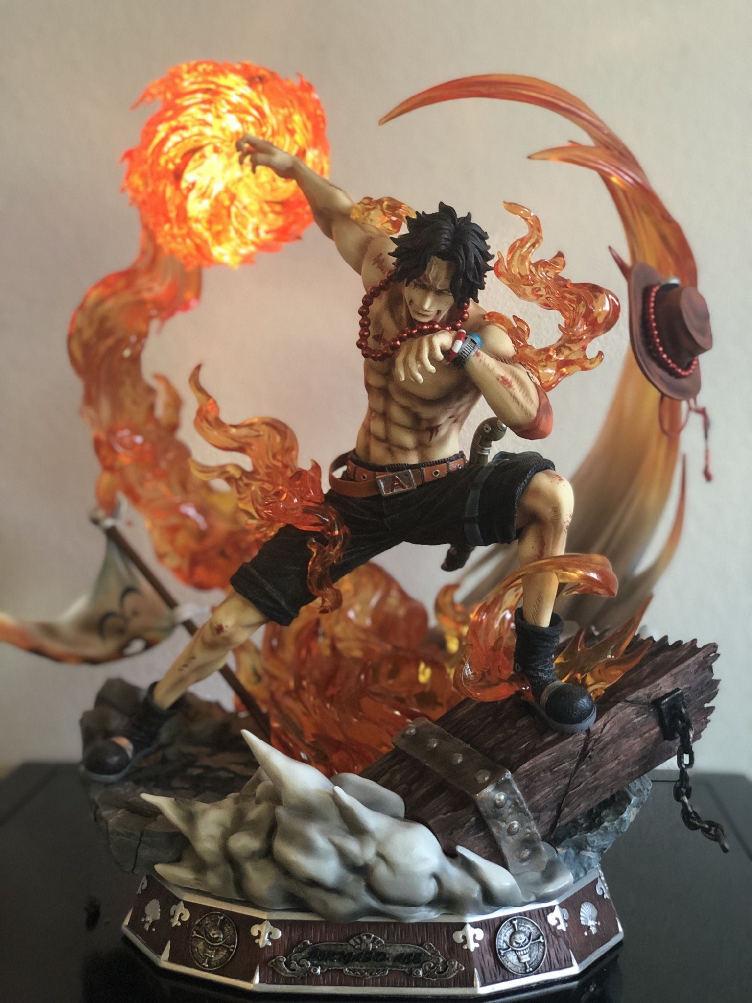 PT Studios Portagas D Ace Resin LED Statue One Piece