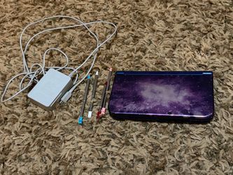 Nintendo New 3DS XL Galaxy with Charger and Pokemon Game Bundle
