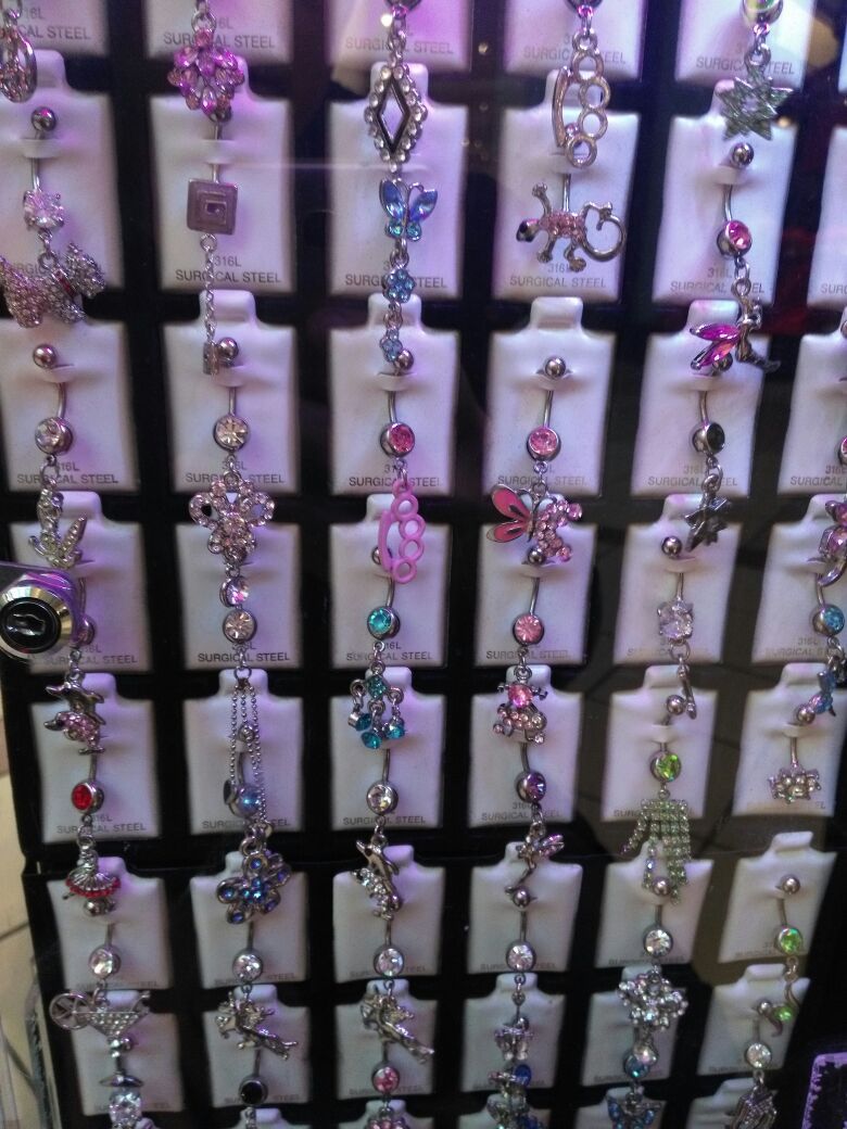 Belly ring lip ring and Tung rings