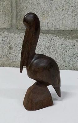 Vintage Hand Carved Wood Pelican