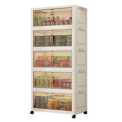 5 Tier Stackable Storage Bins with Lid and Wheels