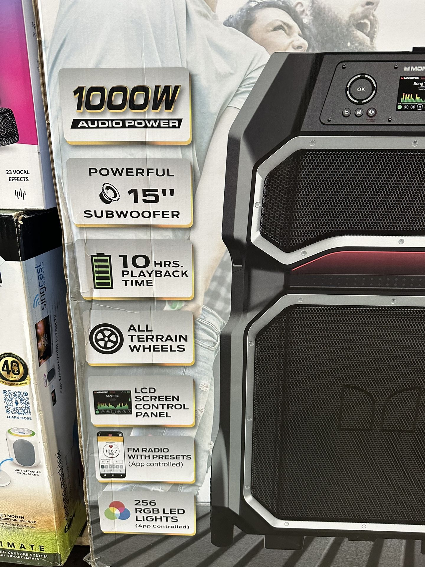 Monster Rockin’ Roller X Portable Indoor/Outdoor Wireless Speaker Brand New In Box 