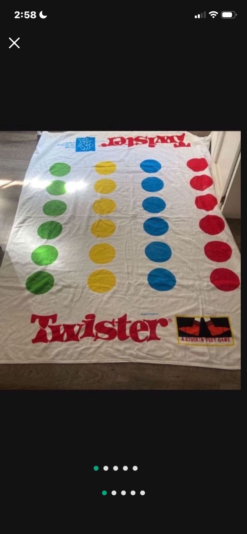 Classic Twister Game board Beach Towel Hasbro Promo Colorful Stockin' Feet Jay Franco