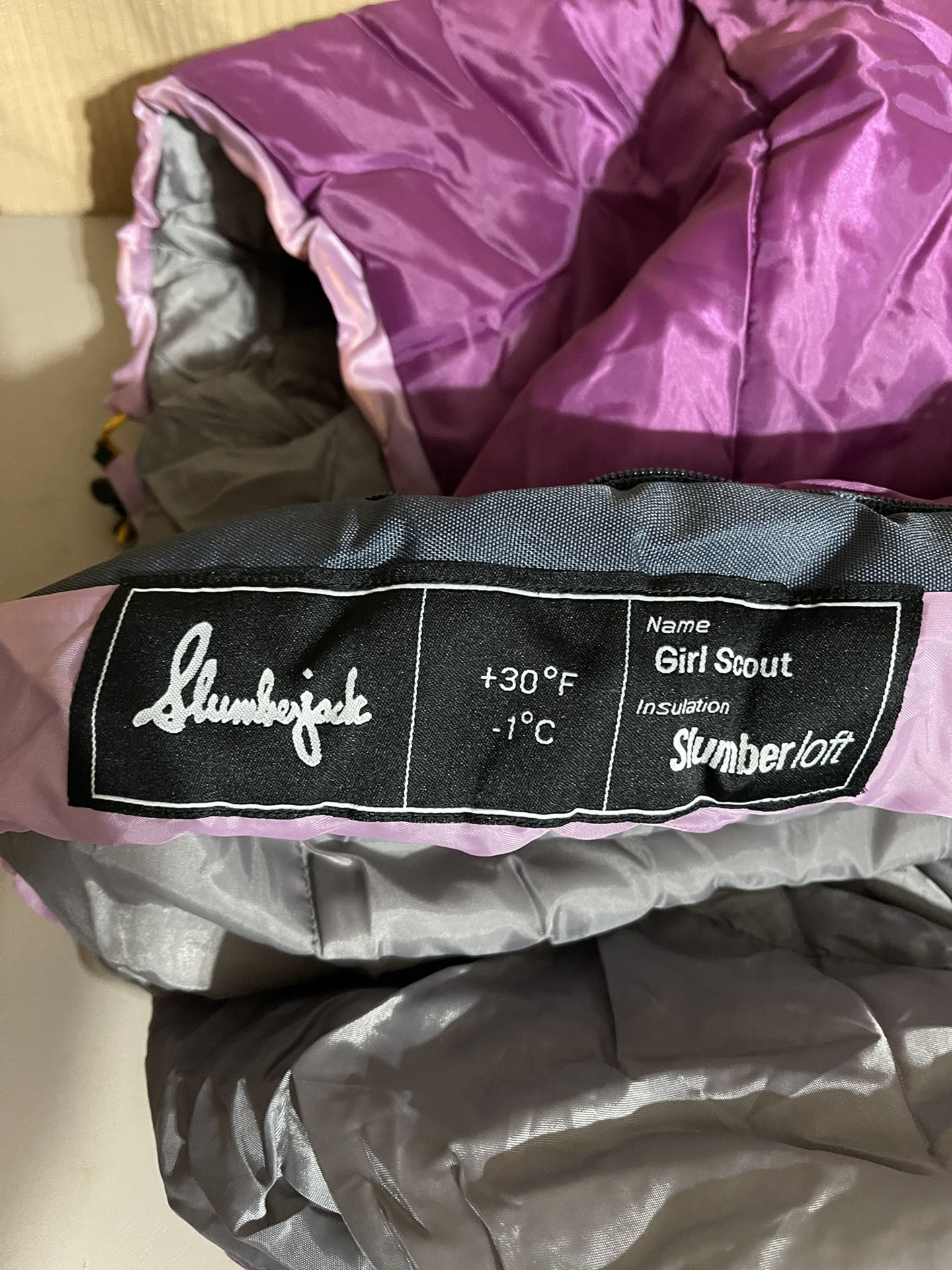 Girls slumberjack sleeping bag 