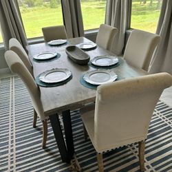 Gray Dining Table With 4 Chairs
