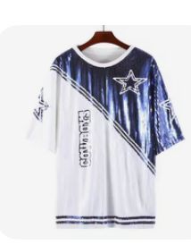 Dallas Cowboys Inspired Sequin Jerseys - Tunic/Dress