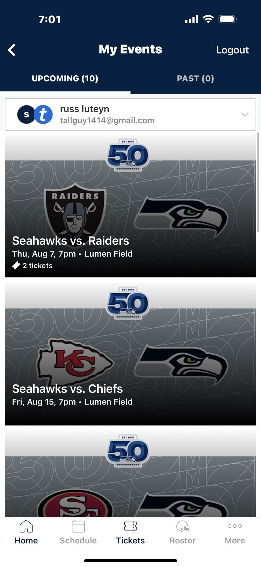 Seahawks tickets
