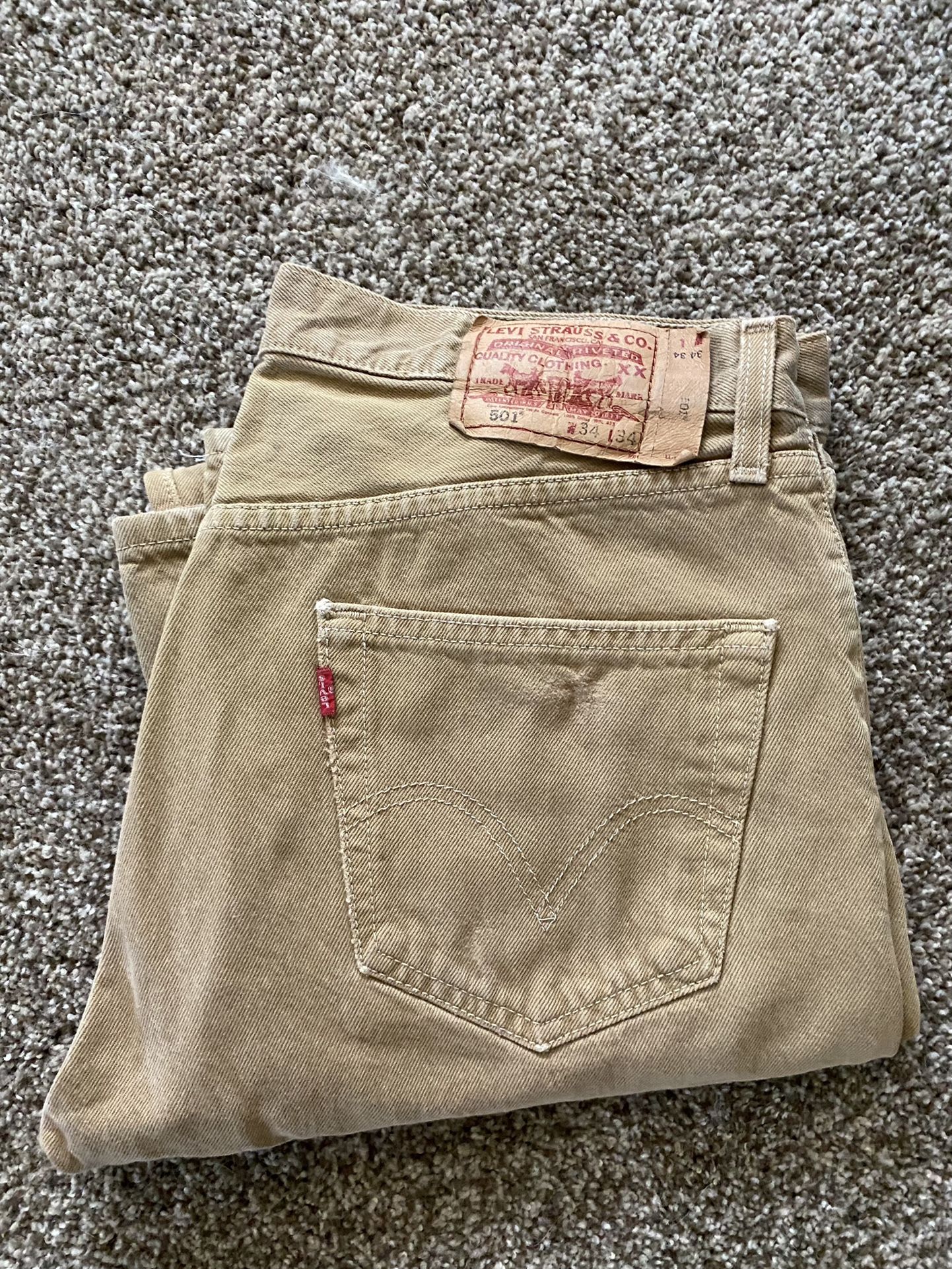 Levi’s 501 Tan 34x34 