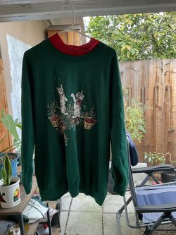 Vintage Christmas Cat Sweater