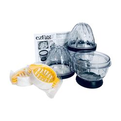 ezEggs Egg Peeling Container 2-pk with 2 FREE egg slicers! NEW!