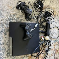 PlayStation 3, Controllers, Motion Sensing Camera, And Wand $100 OBO