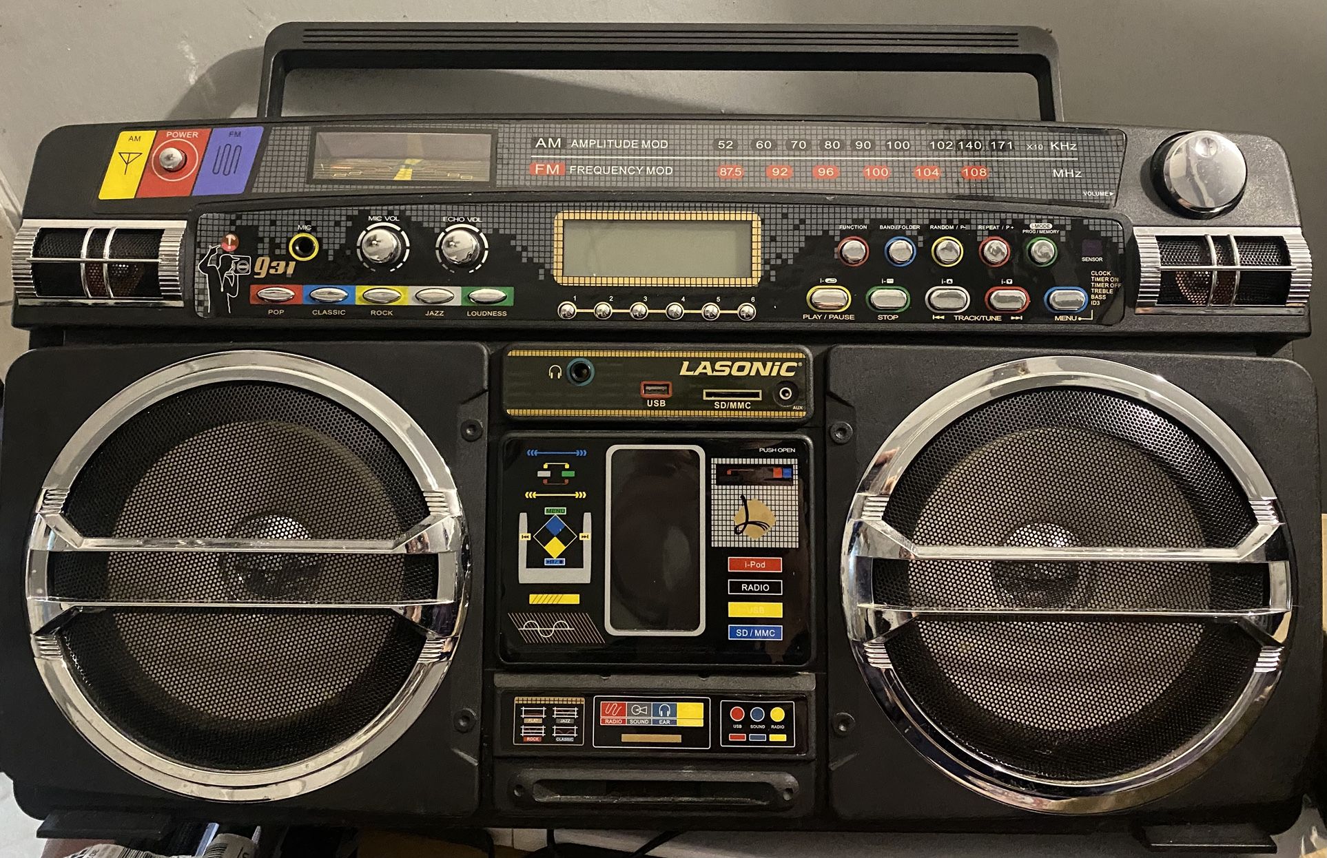 Lasonic i931i Ghetto Blaster 80sBorn Legacy Sound 230 OBO for
