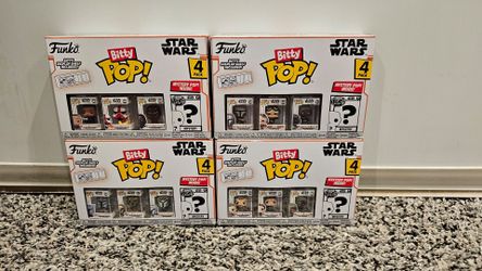 Funko Bitty Pop Star Wars 4 Pack Mandalorian Set of 4 Boxes Mystery Figures NIB