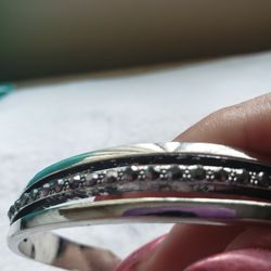 Sterling Silver Plated Bangle Bracelet 