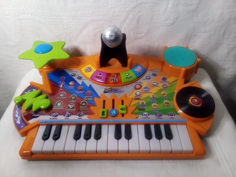 Vtech RECORD & LEARN KIDISTUDIO Piano Keyboard Microphone Sounds Whammy Bar

